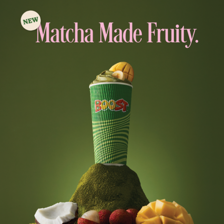 NEW Matcha Made Fruity at Boost TILE