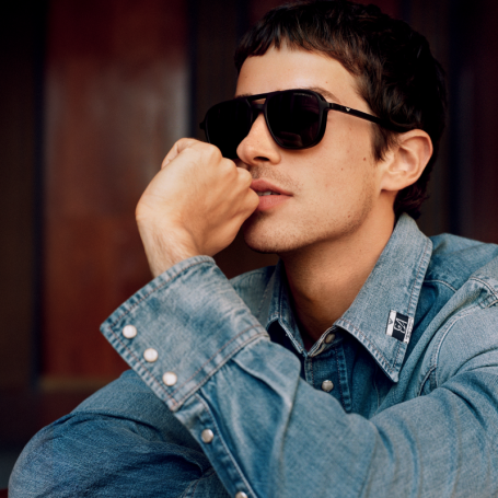 Man wearing Emporio Armani Sunglasses