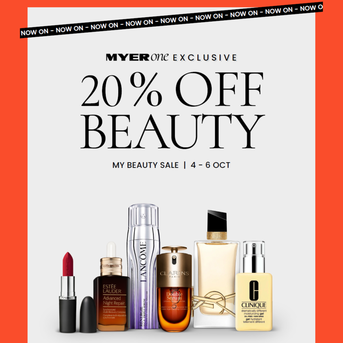 Myer 20% off Beauty*