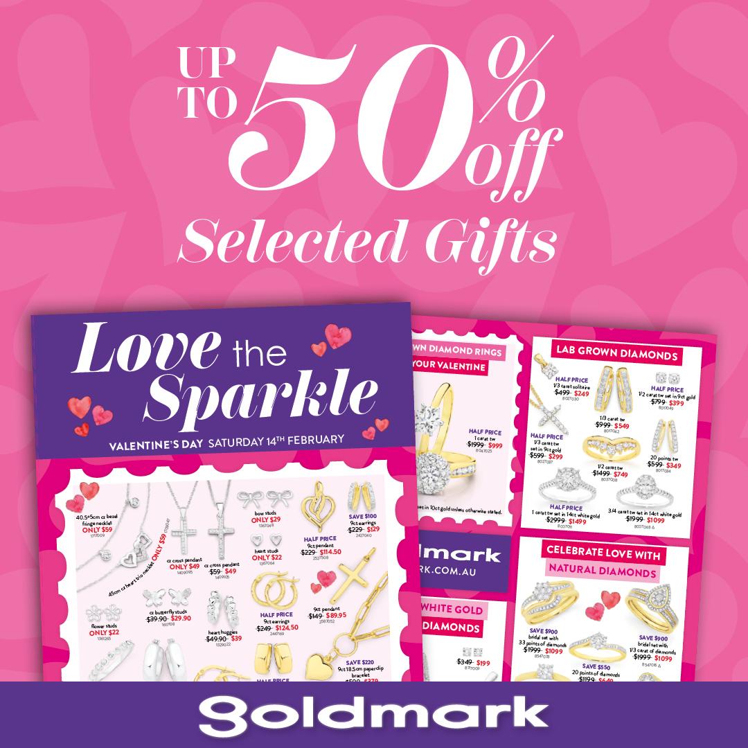UP TO 50% off Selected Gifts at goldmark. Love the Sparkle tile...